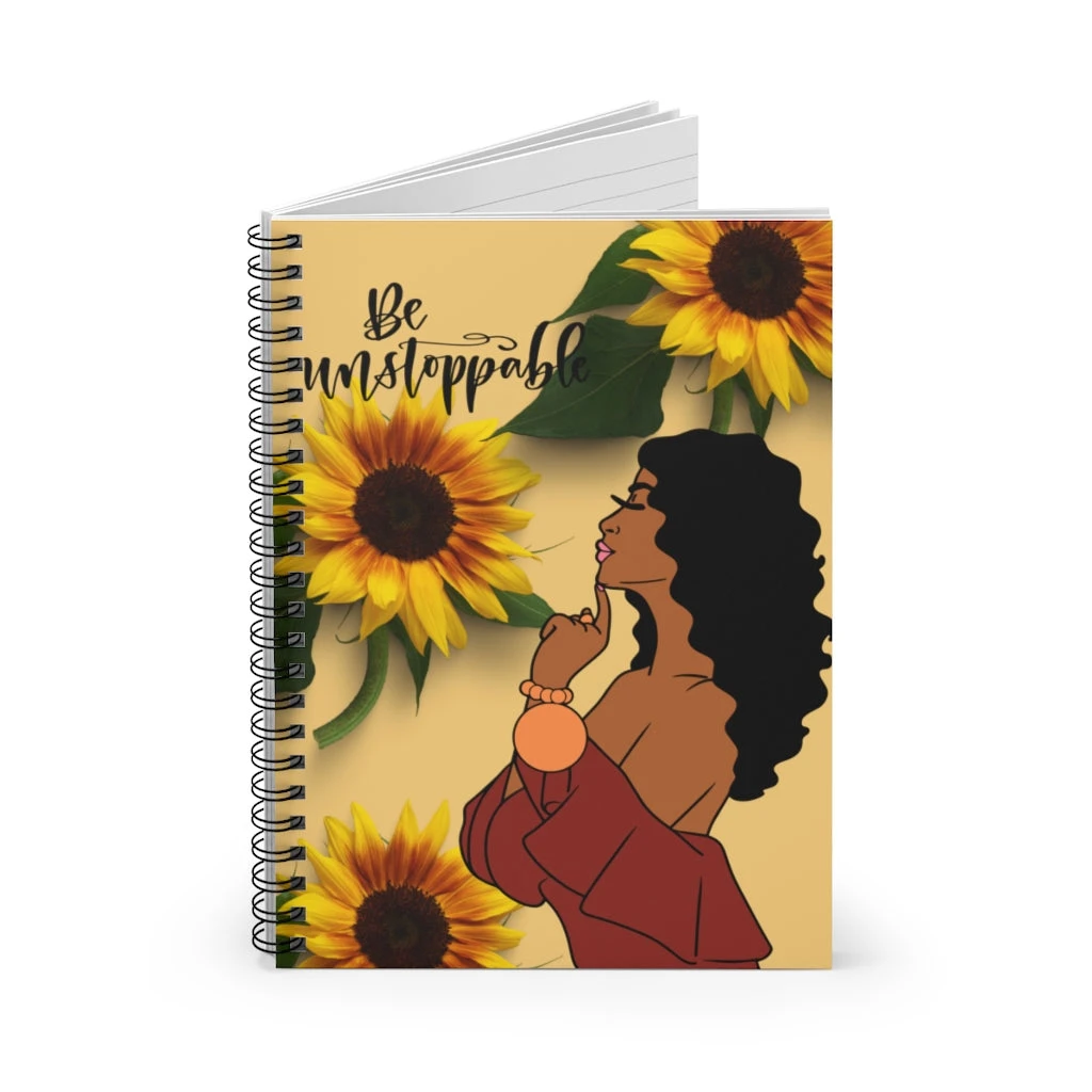 Spiral Notebook - Ruled Line - Be Unstoppable