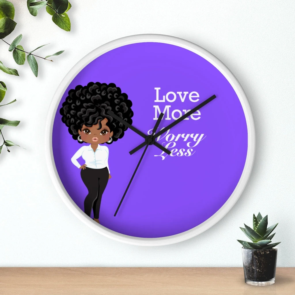 Wall clock - Love More Worry Less