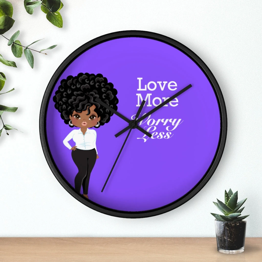 Wall clock - Love More Worry Less