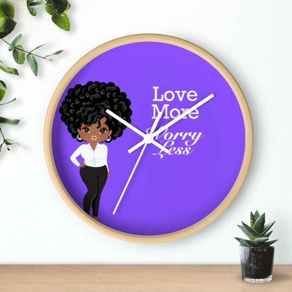 Wall clock - Love More Worry Less