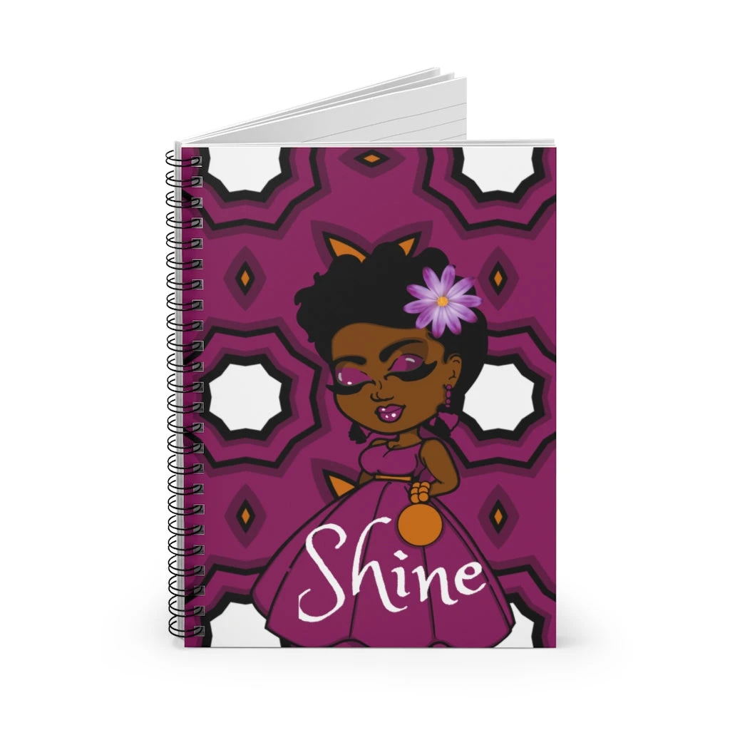 Spiral Notebook - Ruled Line - Sophisticated Lady Purple - Shine