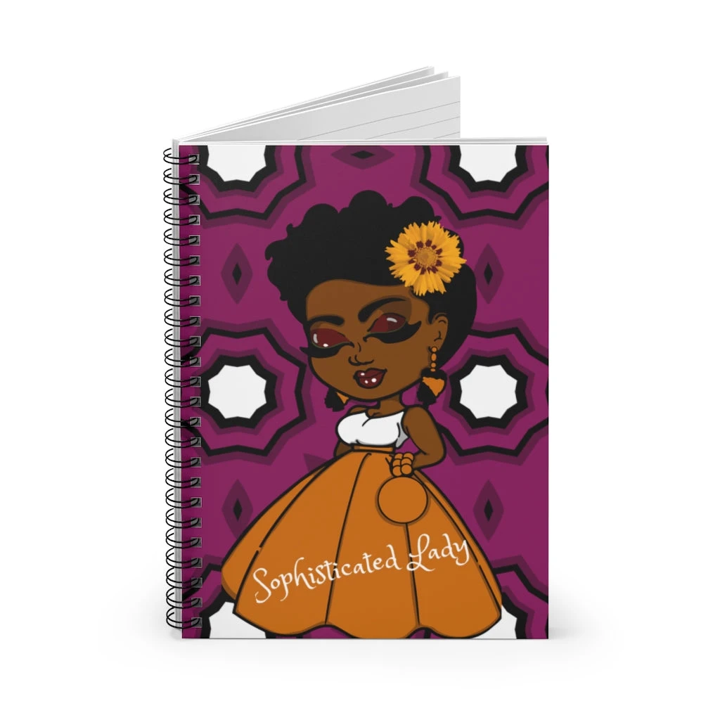 Spiral Notebook - Ruled Line -Sophisticated Lady