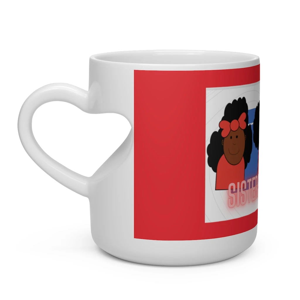 Heart Shape Mug - Sisters