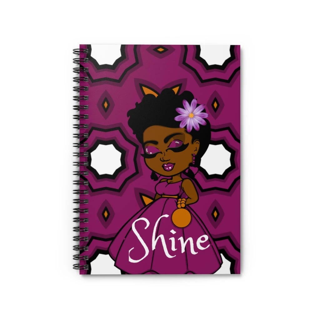 Spiral Notebook - Ruled Line - Sophisticated Lady Purple - Shine