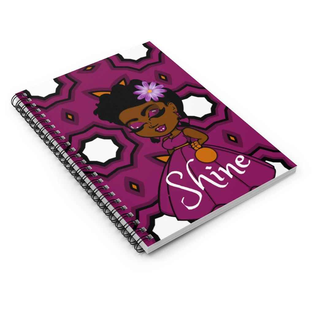 Spiral Notebook - Ruled Line - Sophisticated Lady Purple - Shine