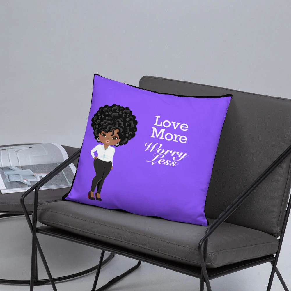 Basic Pillow - Love More Worry Less