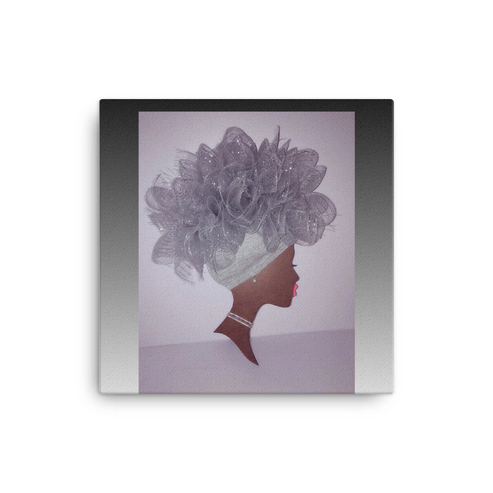 Simply Elegant Silver Diva Wall Hanging Canvas