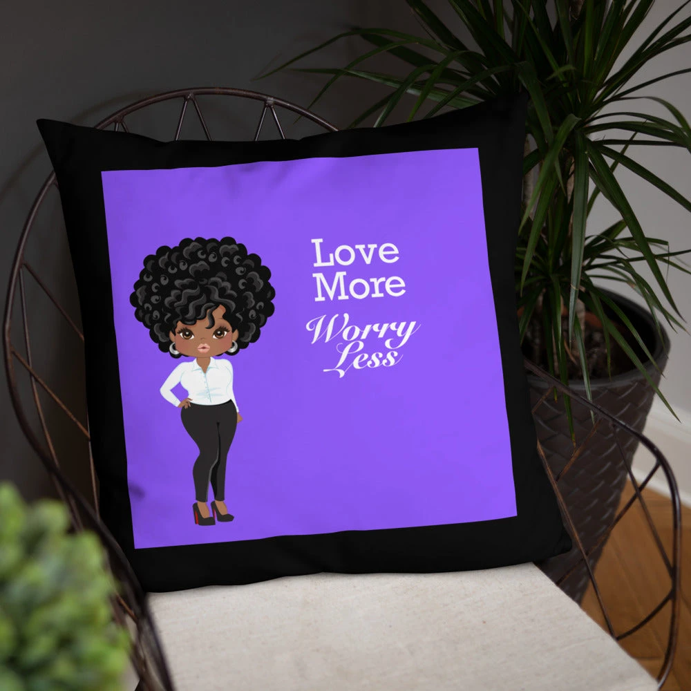Basic Pillow - Love More Worry Less