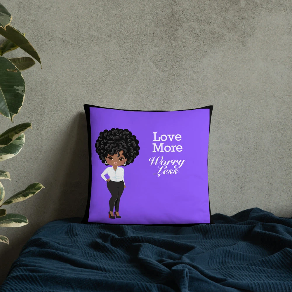 Basic Pillow - Love More Worry Less