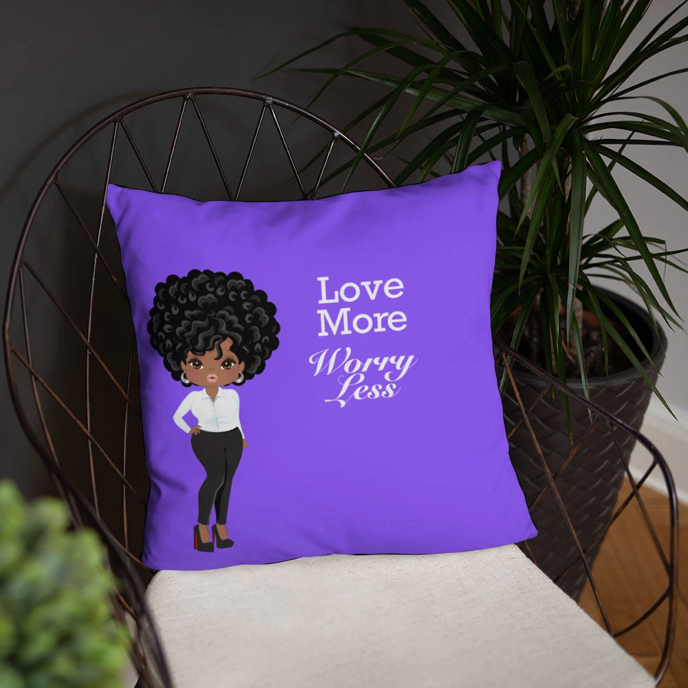 Basic Pillow - Love More Worry Less