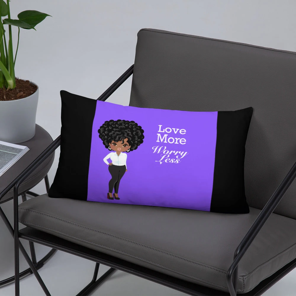 Basic Pillow - Love More Worry Less