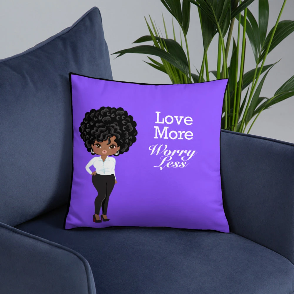 Basic Pillow - Love More Worry Less