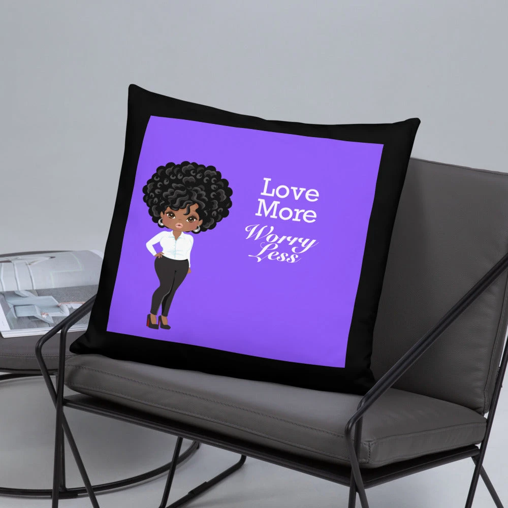 Basic Pillow - Love More Worry Less
