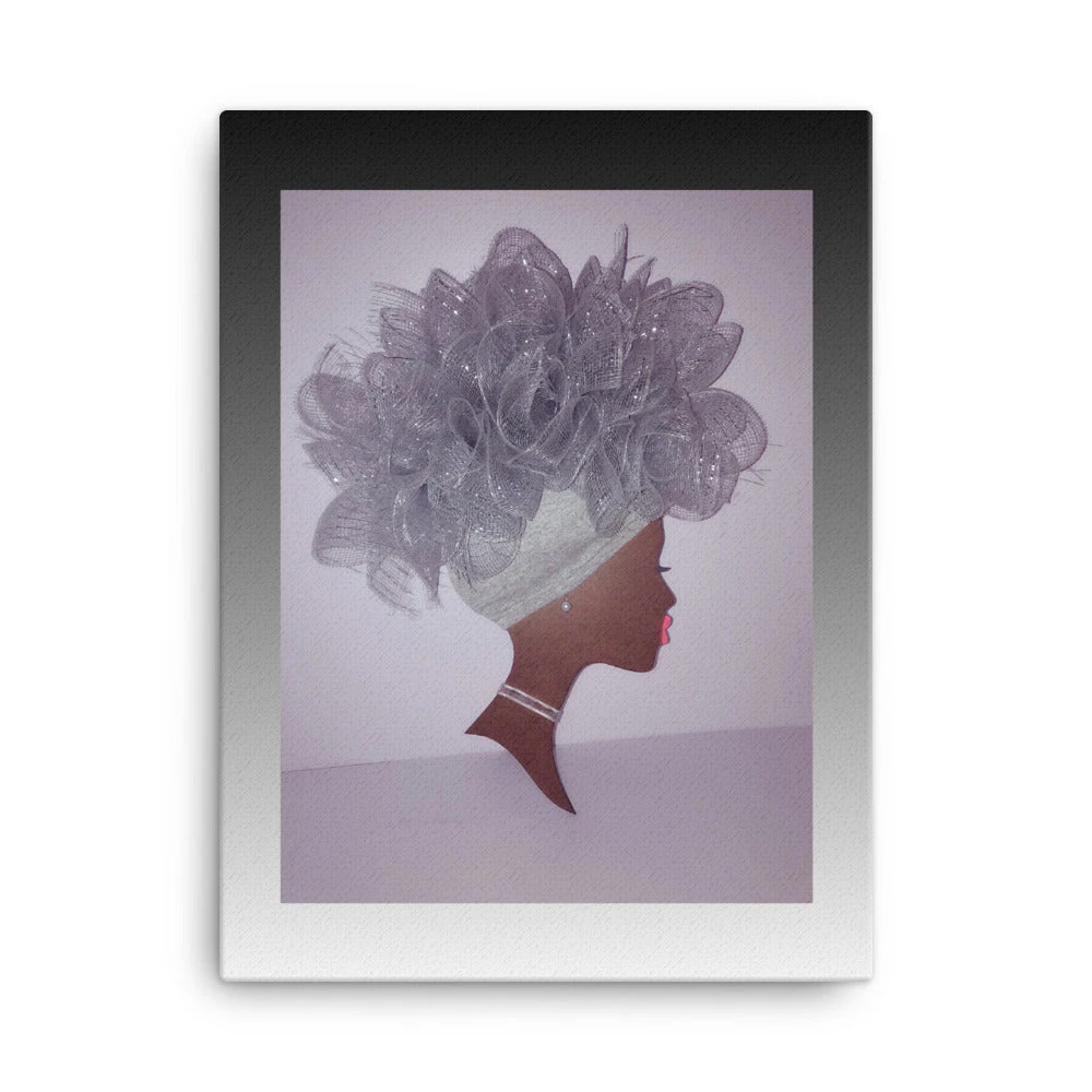 Simply Elegant Silver Diva Wall Hanging Canvas