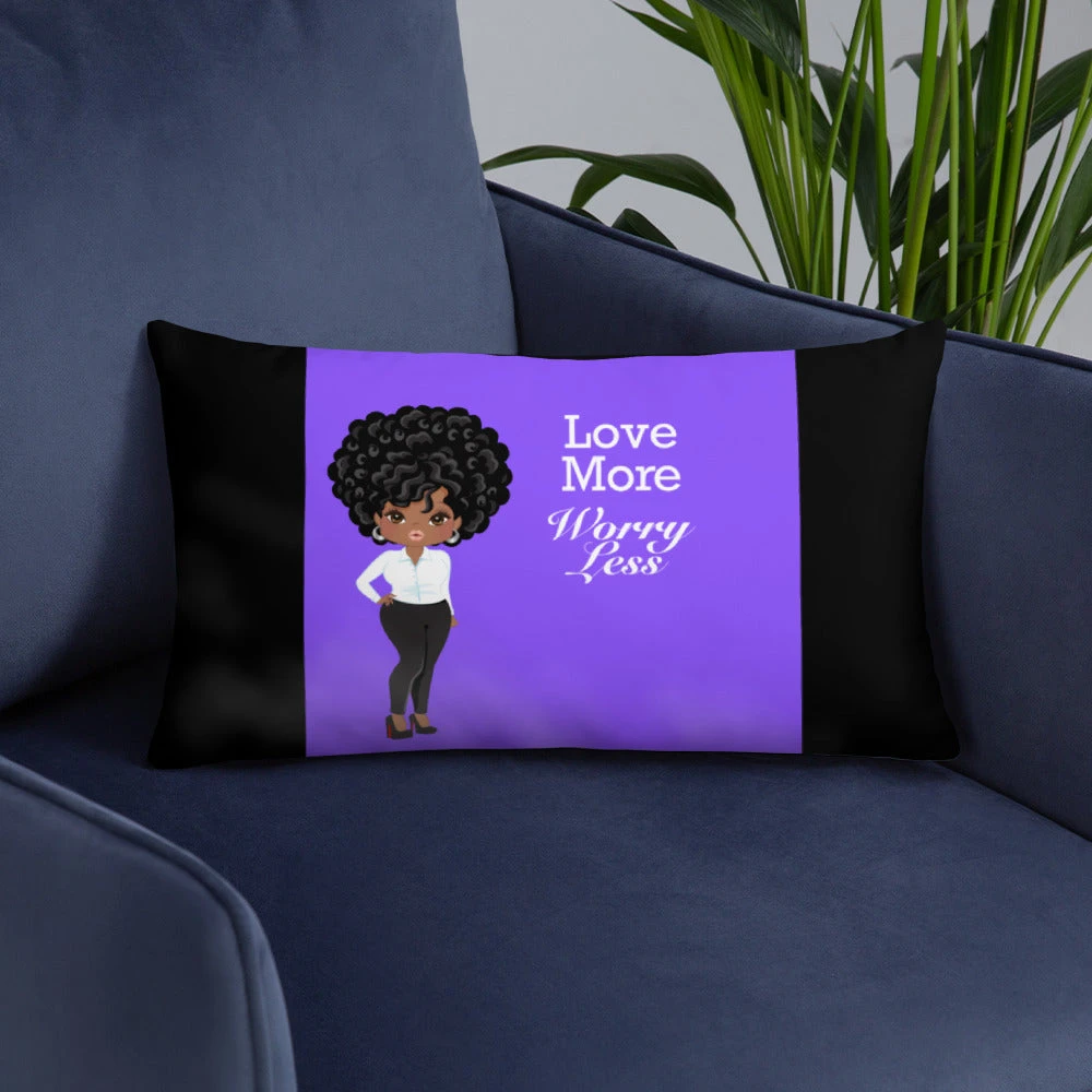 Basic Pillow - Love More Worry Less