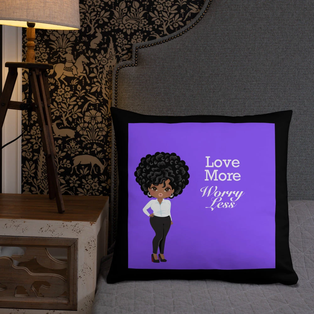 Basic Pillow - Love More Worry Less