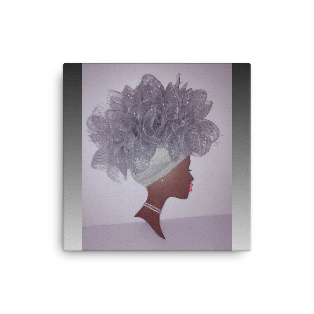 Simply Elegant Silver Diva Wall Hanging Canvas