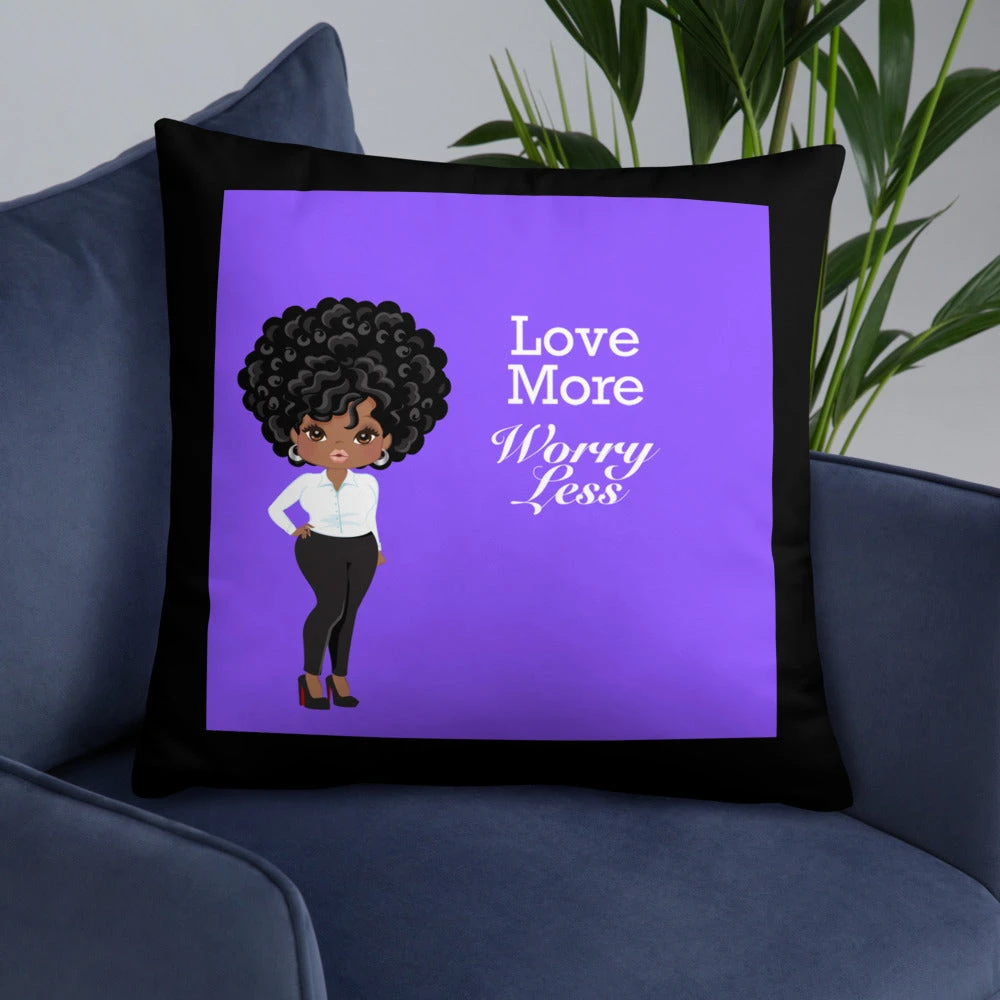 Basic Pillow - Love More Worry Less