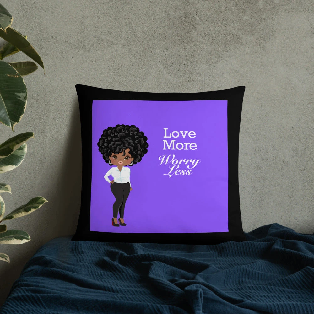 Basic Pillow - Love More Worry Less
